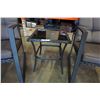 Image 7 : BRAND NEW 3 PIECE STEEL WICKER ROCKING CHAIR SET W/ GLASS TOP END TABLE - RETAIL $699