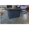 Image 2 : BRAND NEW RATTAN AND GLASS TOP FIRE TABLE 55,000 BTU, CSA APPROVED - RETAIL $999