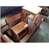 Image 2 : MAGAZINE RACK AND PINE END TABLE AND FOLDING KIDS CHAIR