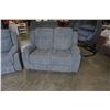 Image 2 : BRAND NEW 3 PIECE FABRIC RECLINING SOFA SET- ROCKER RECLINER, LOVE SEAT, AND SOFA W/ FLIP DOWN CONSO