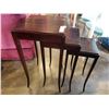 Image 2 : 3 BAKER FURNITURE NESTING TABLES