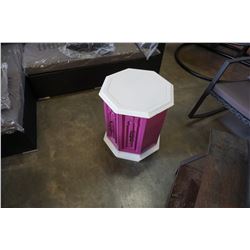 PAINTED OCTAGON END TABLE