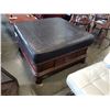 Image 2 : LARGE LEATHER 1 DRAWER OTTOMAN