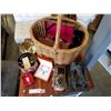 Image 1 : BASKET OF JEWELLERY, WATCHES, COWBOY FIGURE, AND JEWELLERY BOXES