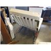 Image 3 : WHITE LEATHER AND METAL LOUNGE CHAIR