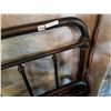Image 2 : VINTAGE ALUMINUM QUEEN SIZE HEAD BOARD AND FOOTBOARD - NEEDS ROLLER FRAME