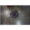 Image 1 : PURPLE GLASS DISH AND 2 CLEAR GLASS SERVING DISHES