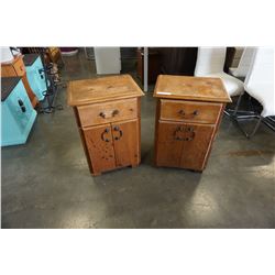 PAIR OF 1 DRAWER END TABLES