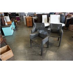 3 CASSINA LEATHER LOOK CHAIRS