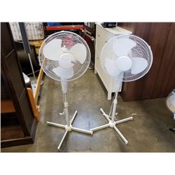 2 WHITE FLOOR FANS