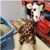 Image 2 : TOTE OF ESTATE GOODS, COIN BANK ROBOT, ZEBRA DOLL