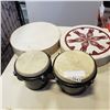 Image 1 : 2 HIDE DRUMS AND BONGO DRUMS