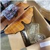 Image 1 : CRYSTAL BOWLS SERVING PIECES, SPOON RACK W/ COLLECTOR SPOONS