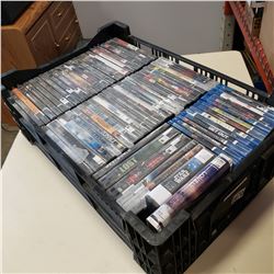 TRAY OF DVDS AND BLU-RAYS