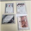 Image 2 : 4 NHL JERSEY PIECE CARDS