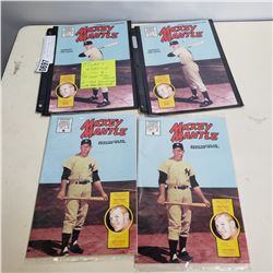 MICKEY MANTLE 2 1991 1ST ISSUE COMICS PLUS 2ND YEAR 1992 W/ RARE POST CARDS