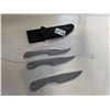 Image 1 : 3 THROWING KNIVES IN SHEATH
