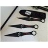 Image 1 : 3 THROWING KNIVES IN SHEATH