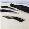 Image 2 : 3 THROWING KNIVES IN SHEATH