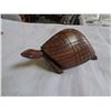 Image 3 : 2 WOOD TURTLES AND STONE TURTLE