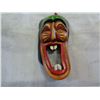 Image 3 : VINTAGE MARUKA DRAGON VASE AND CARVED WOOD FACES