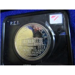 1973 PRINCE EDWARD ISLAND PROOF CASED CAMEO DOLLAR