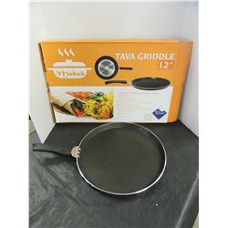 STORE RETURN (AS IS):  TAVA GRIDDLE (12") (BROKEN HANDLE)
