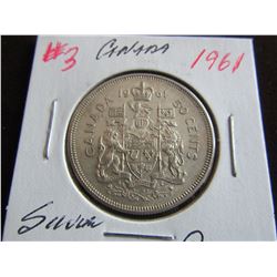 1961 CANADA SILVER HALF DOLLAR