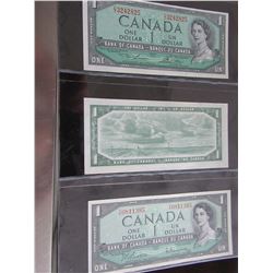 1954 STOCK SHEET LAST OF CANADA $1 BILLS
