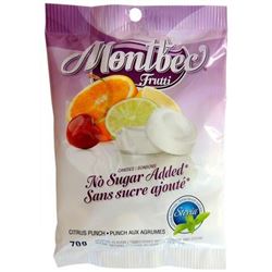 MONTBEC CITRUS PUNCH NO SUGAR ADDED CANDY (70 G) - PER PKG