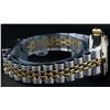Image 4 : Rolex Ladies 2 Tone 18K Gold Bezel Blue MOP Diamond & Sapphire Datejust Wriswatc