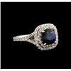 Image 1 : 14KT White Gold 2.59 ctw Sapphire and Diamond Ring