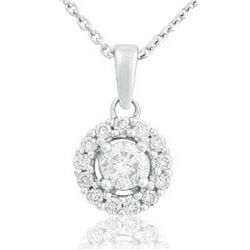 14k White Gold 0.52CTW Diamond Pendant, (I1-I2/H-I)