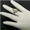 Image 5 : Art Deco 14k White Gold 0.85 ctw Diamond Large Open Work Cocktail Ring