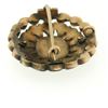 Image 3 : 10k Gold Black Onyx Milgrain Brooch Pin Pendant