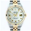 Image 1 : Rolex Mens 2 Tone 14K MOP Sapphire Diamond Channel Set Datejust Wristwatch