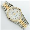 Image 3 : Rolex Mens 2 Tone 14K MOP Sapphire Diamond Channel Set Datejust Wristwatch