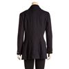 Image 4 : Chanel Navy Blue Tweed Mid-Length Jacket