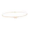 Image 1 : 0.10 ctw Diamond Bow-Motif Bracelet - 14KT Rose Gold