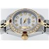 Image 4 : Rolex Ladies 2 Tone MOP Diamond & Ruby Datejust Wristwatch