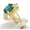 Image 5 : 14k Yellow Gold 2.41 ctw Green Blue Oval UNIQUE Tourmaline & Diamond Dinner Ring
