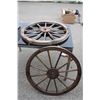 Image 2 : 2X THE MONEY - Wooden Wheels 31.5" Diameter