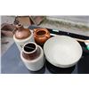 Image 2 : Pottery Bowl, Bean Crock (No Lid), Jug and Stoneware