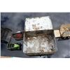 Image 4 : Vintage Kids Iron, Tonka Trailer, and Loader and Vintage Tin Lunch Kit