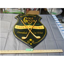 Wooden Golf Plaque