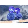 Image 2 : 2X THE MONEY - 2 Glass Cobalt Blue Candy Dishes