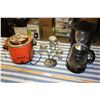 Image 1 : Oster Coffee Pot (Working), Crock Pot (Working) and Candle Holder