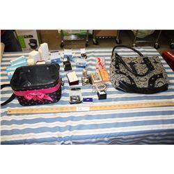 Large Purse, Avon Case and Jewelry Contents