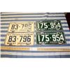 Image 1 : 2 Sets of 1956 and 1957 License Plates