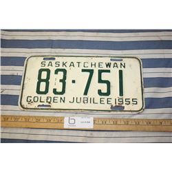 Golden Jubilee 1955 License Plate